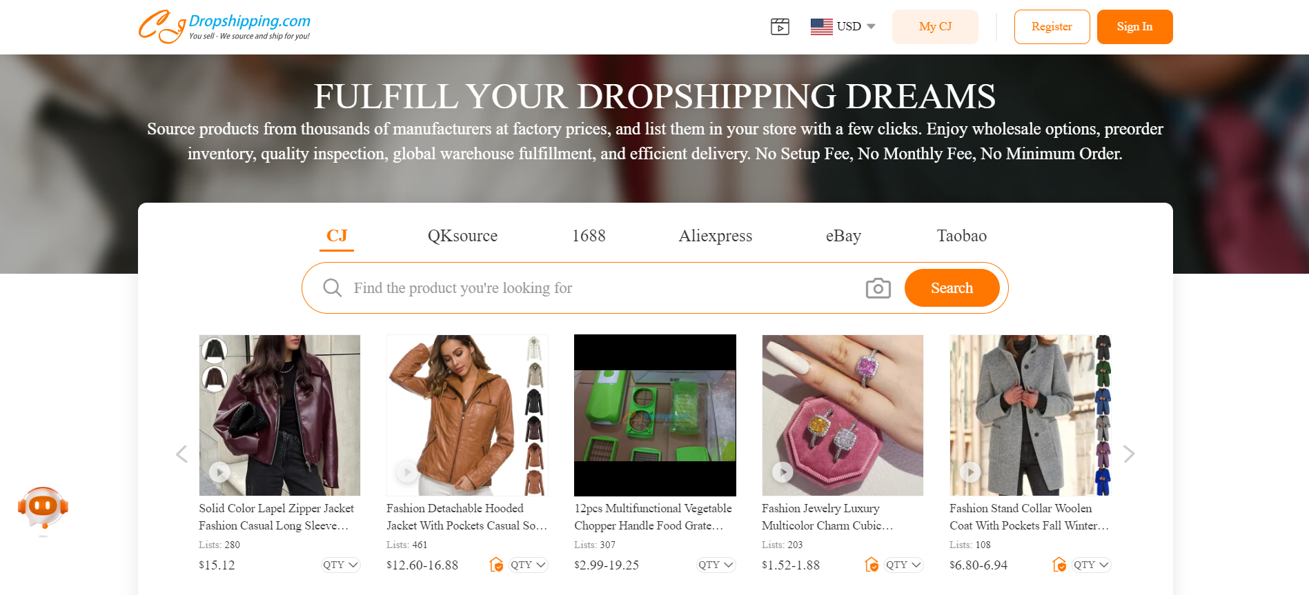 fulfillment-companies-for-small-businesses-cj-dropshipping