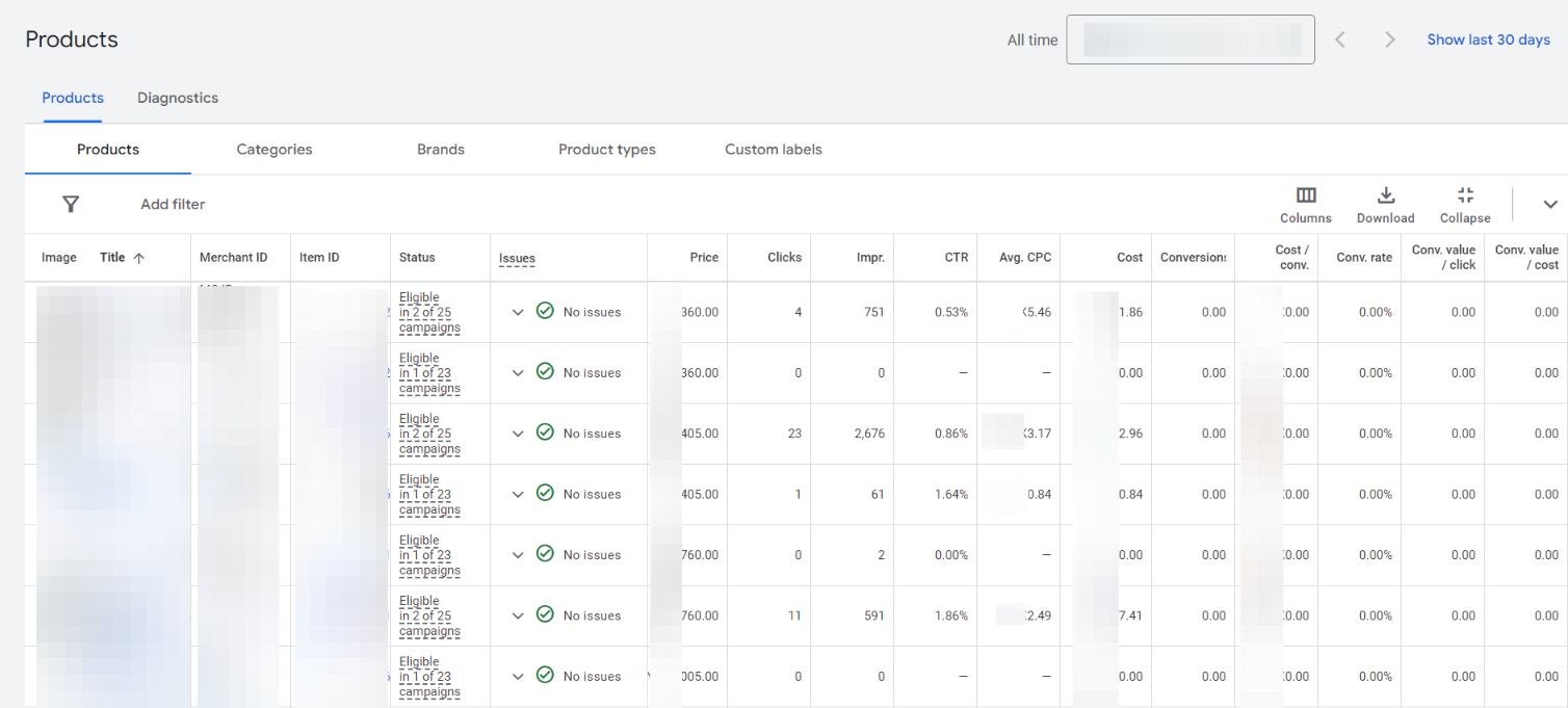 google-ads-ecommerce-reports-for-daily-track-product-report