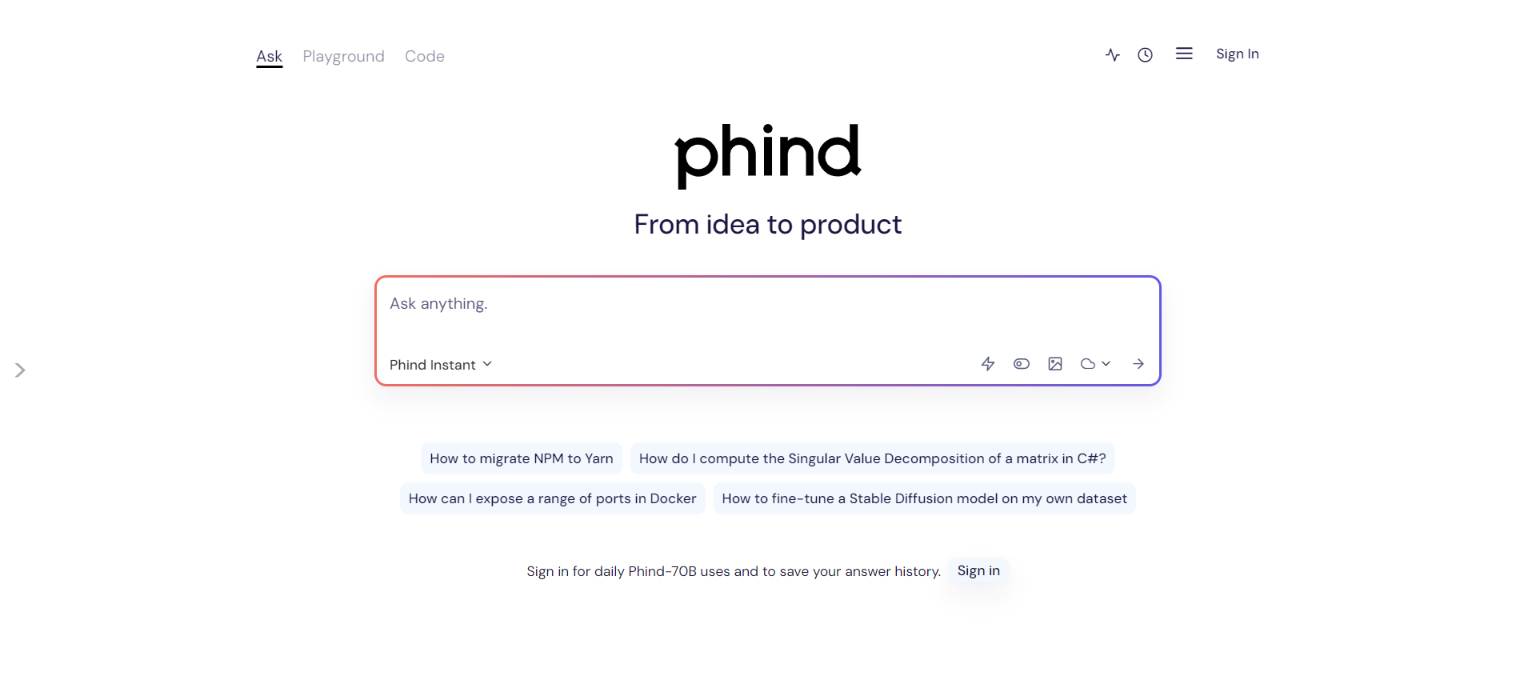 top-ai-products-phind