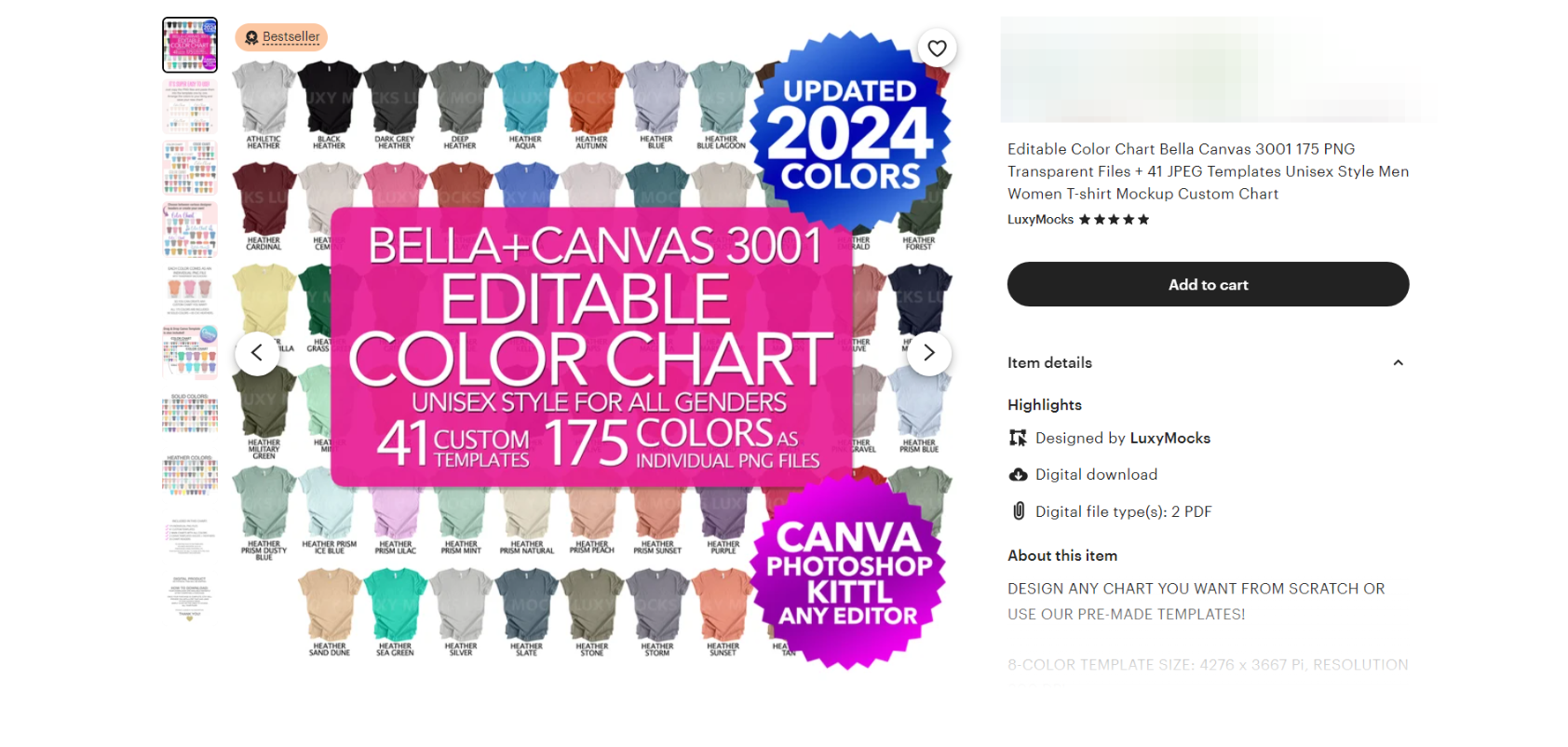 Top-Selling Digital Artworks & Prints on Etsy-product-color chart