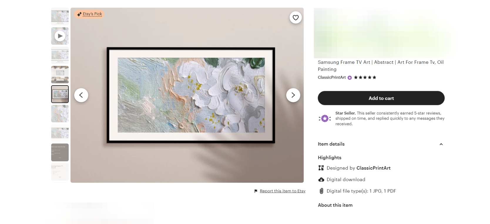 Top-Selling Digital Artworks & Prints on Etsy-product-samsung-painting