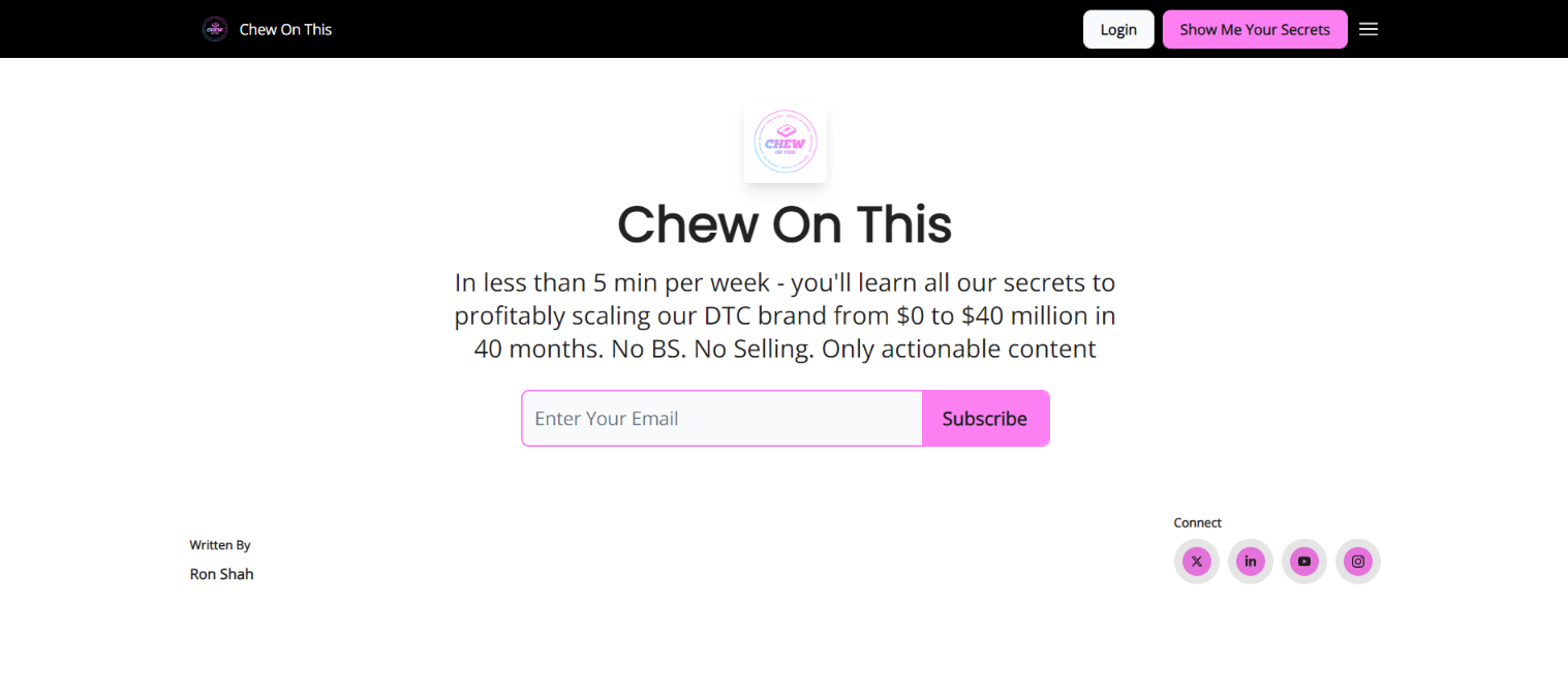 top ecommerce newsletters chew on this