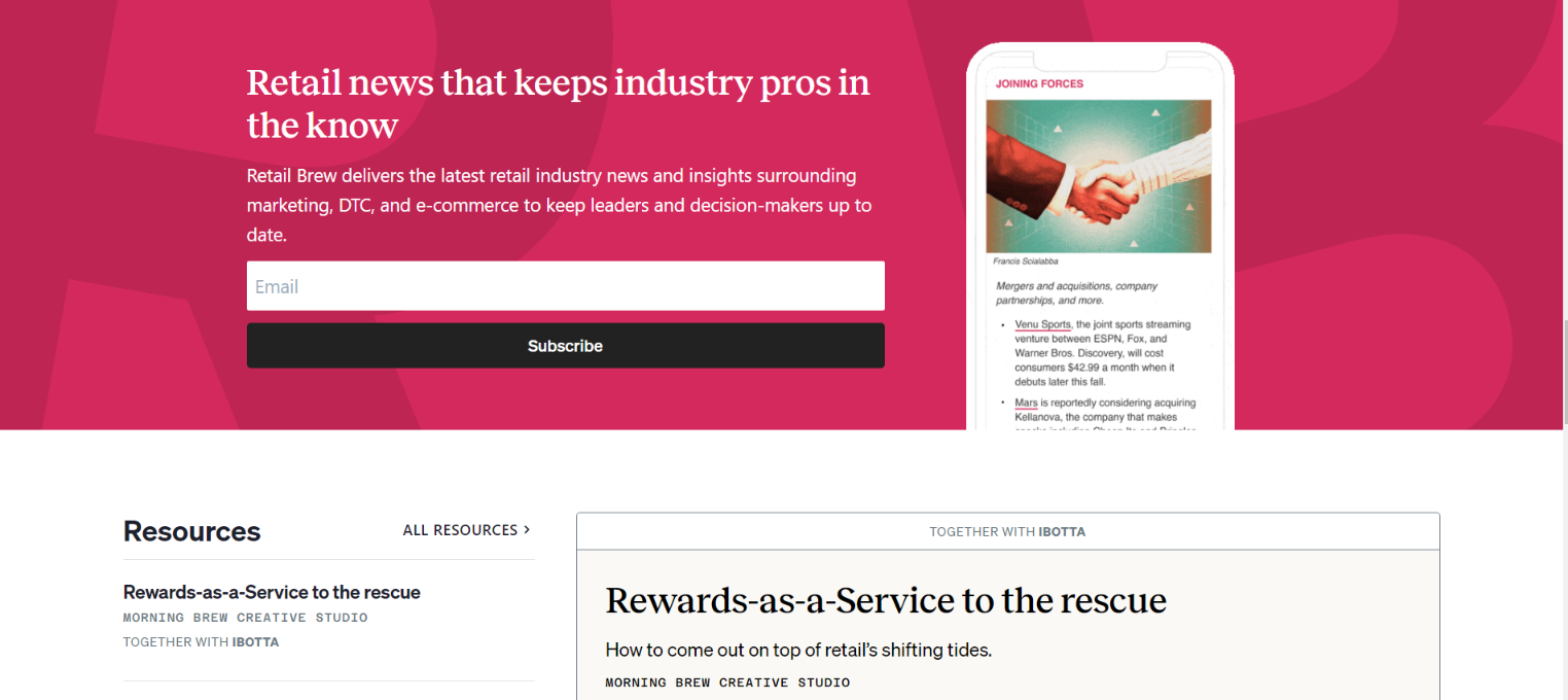 top ecommerce newsletters retail brew