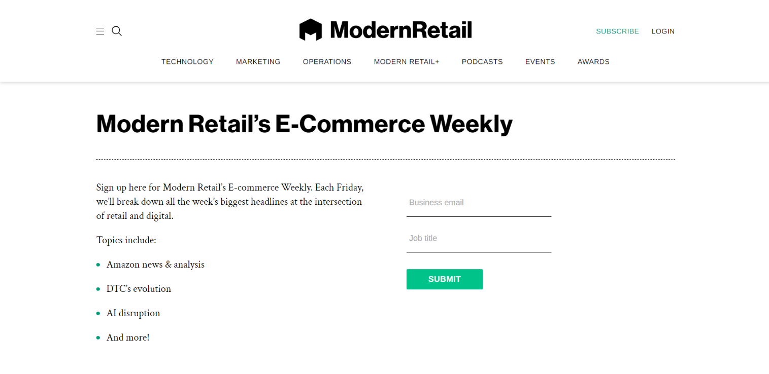 top ecommerce newsletters digital modern retail