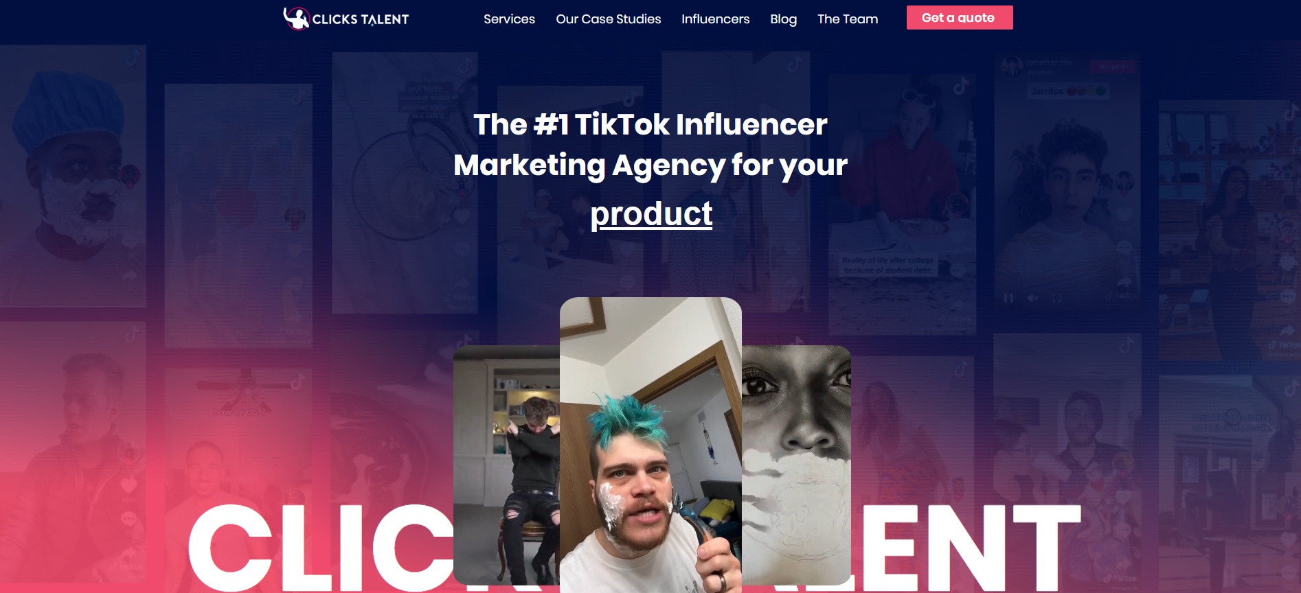 best influencer marketing agencies in the us homepage click talent