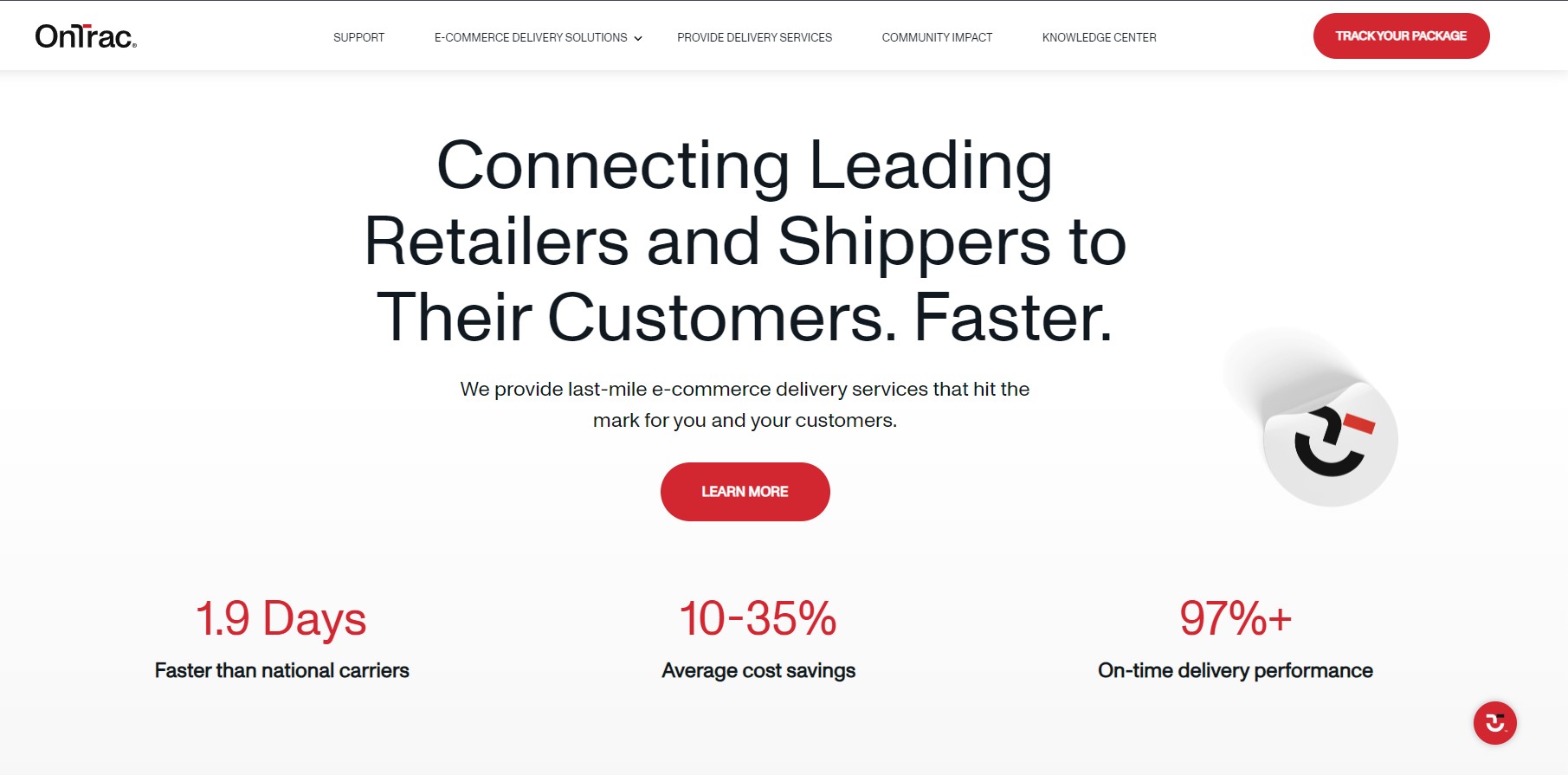 OnTrac Parcel Courier Company in the US