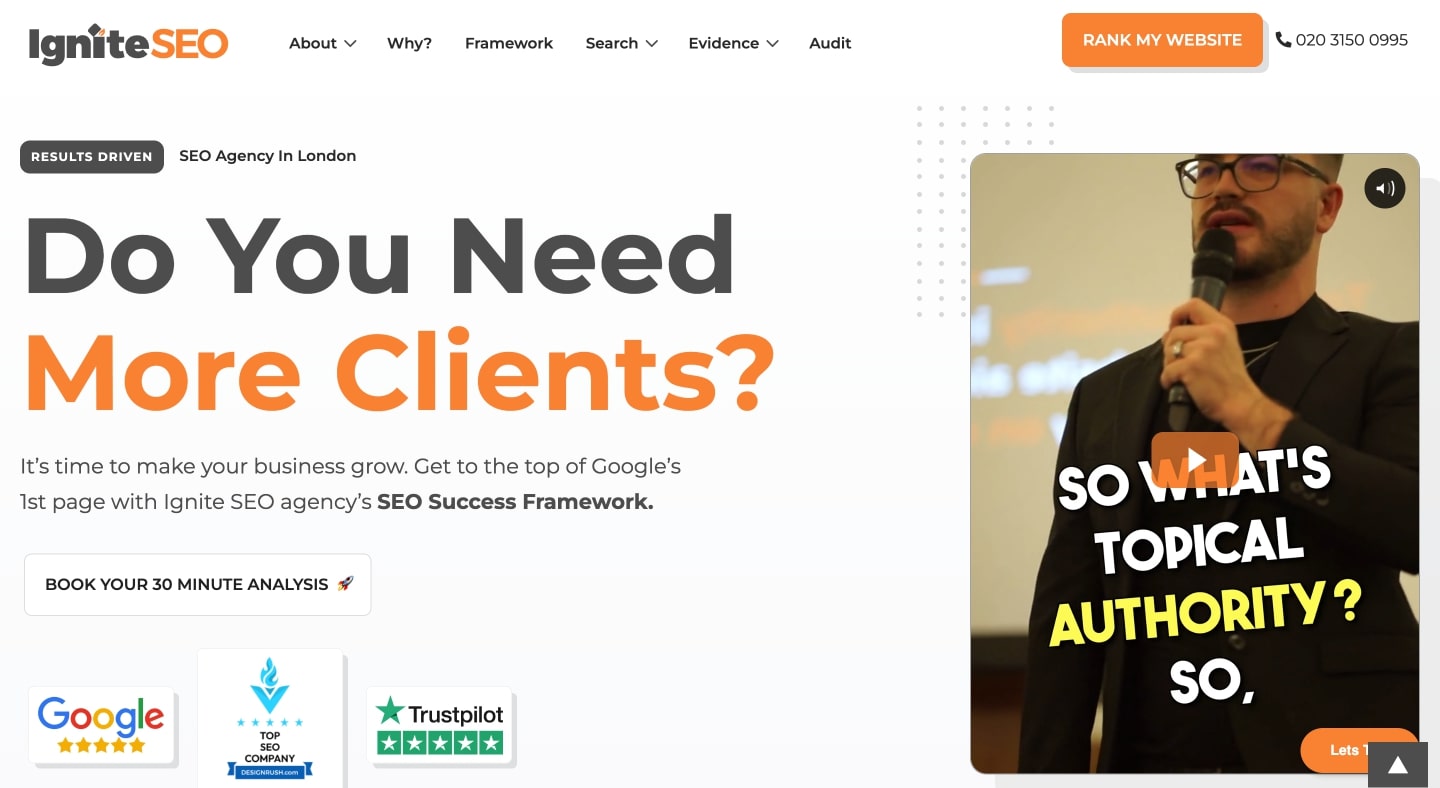Ignite SEO - Homepage