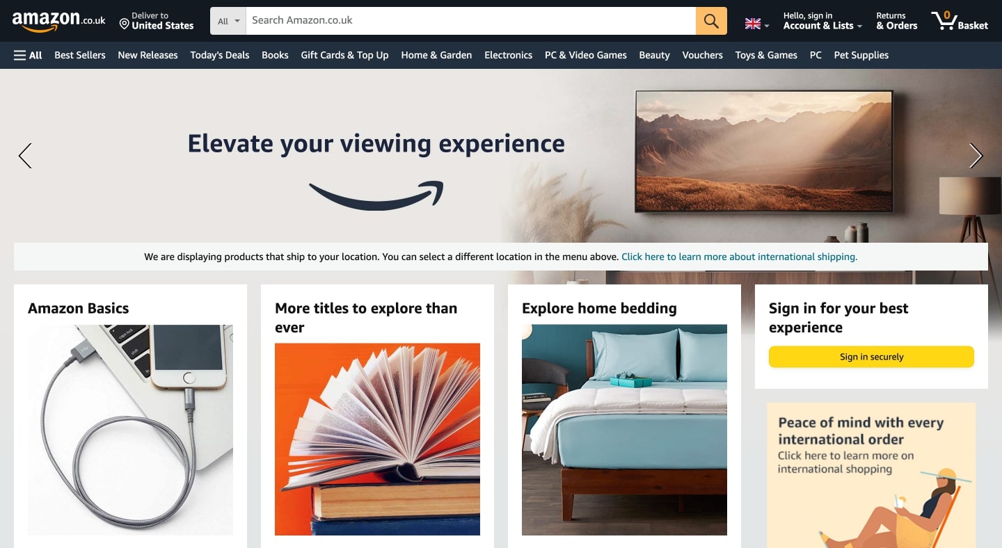 Amazon UK - Homepage