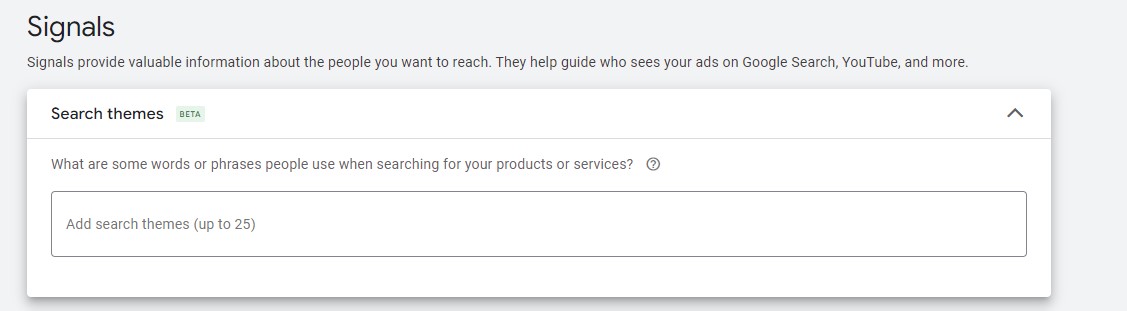 Google Adds Search Themes to Performance Max