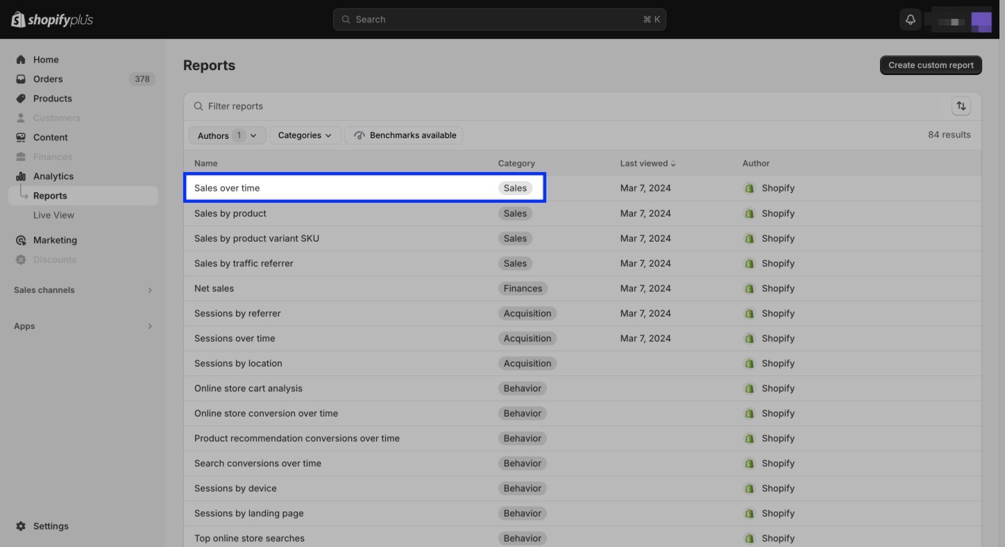 Track Shopify Sales with Shopify Analytics