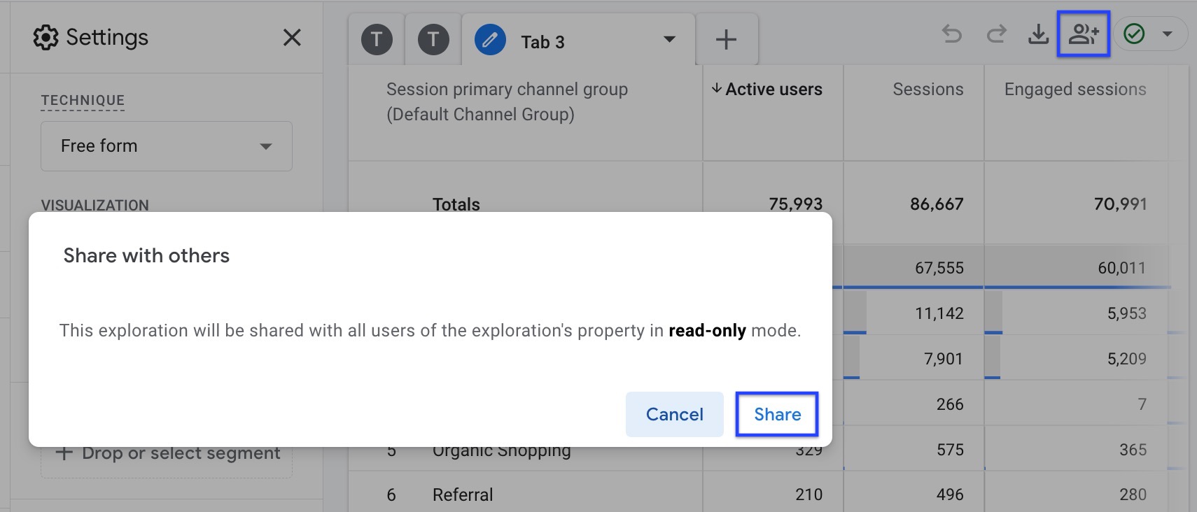 Sharing Your Report - GA4