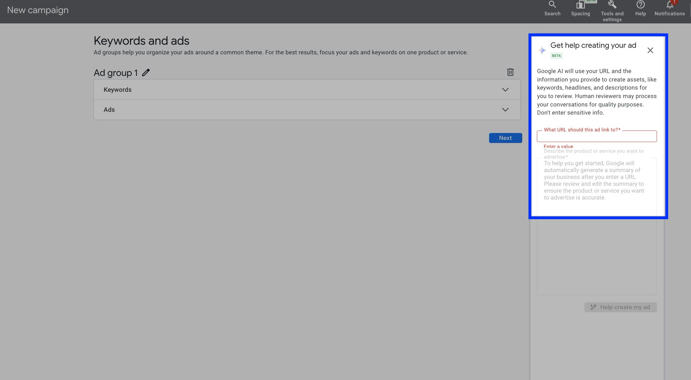 Gemini-Powered Chat in Search Ads