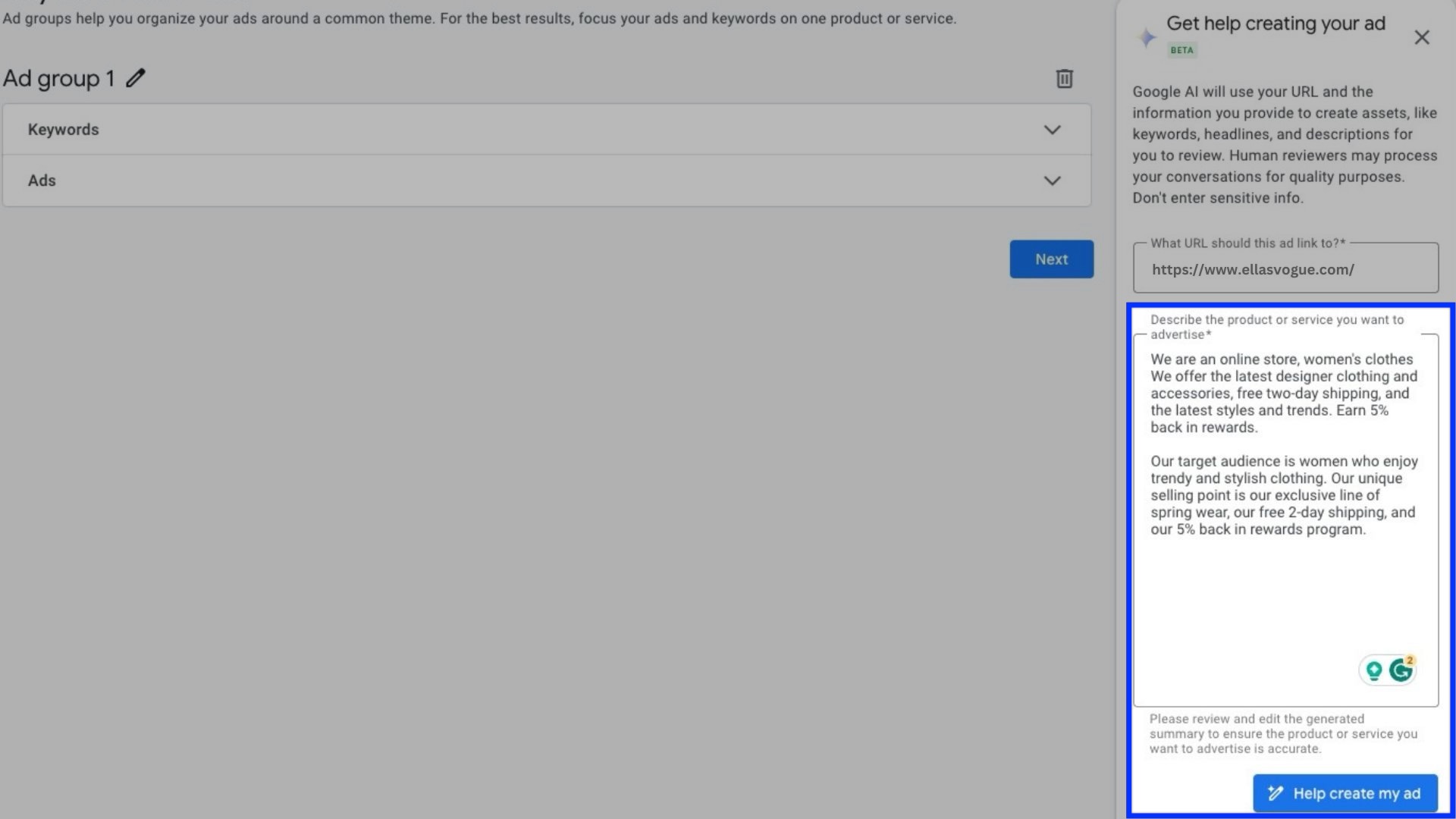 Input Provided by Google AI