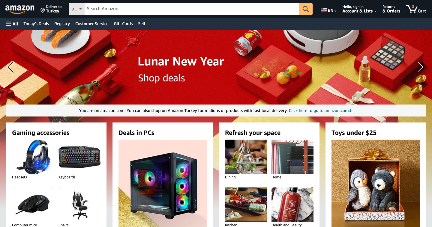 Amazon - Homepage