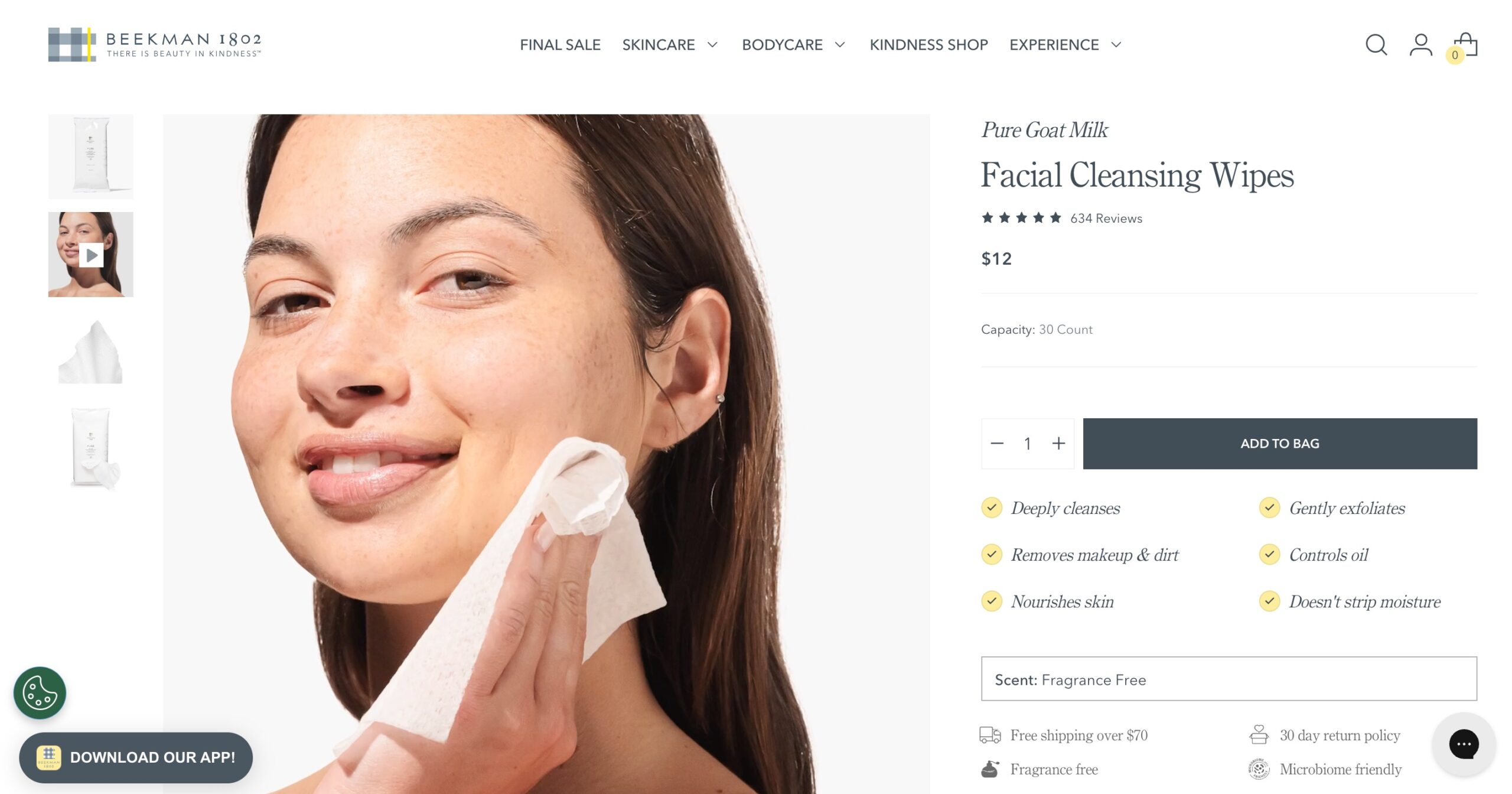 A Product Page by Beekman 1802 