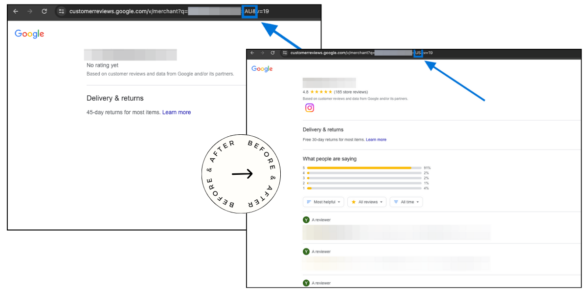 Checking Google Seller Ratings