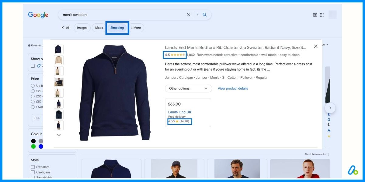 Google Shopping - Seller Ratings