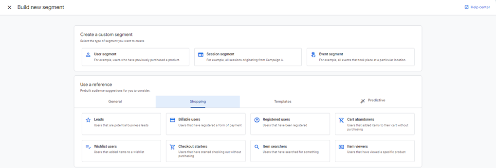 Enhanced Audience Building in GA4