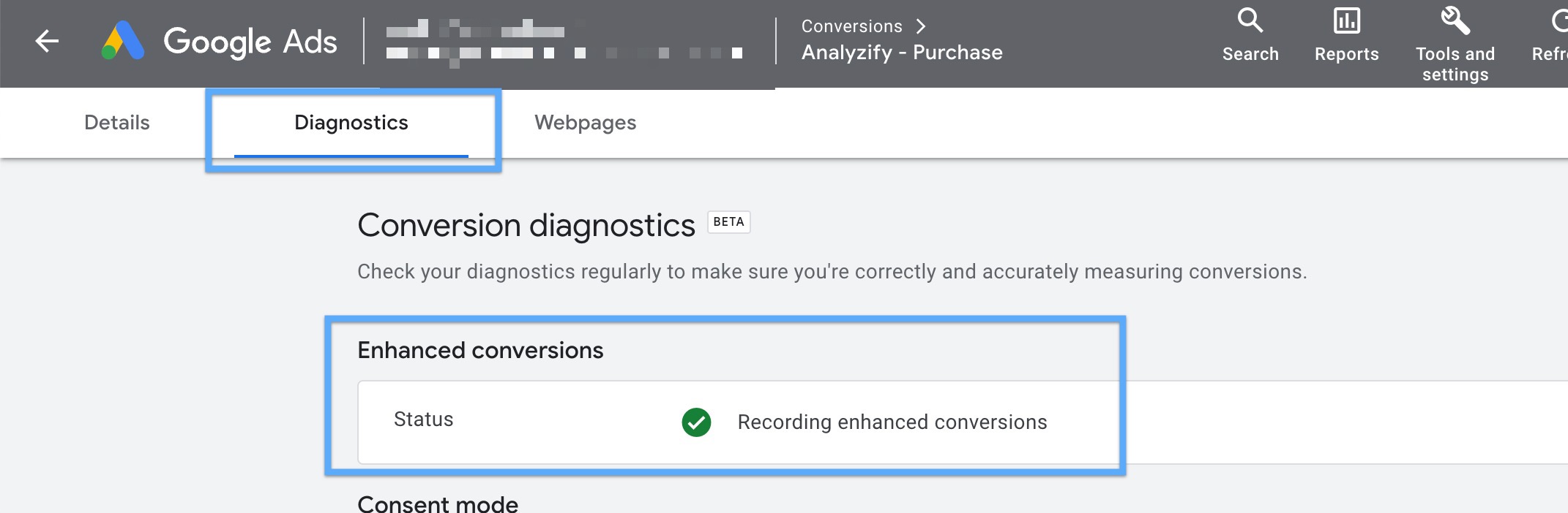 Conversion Diagnostics - Google Ads
