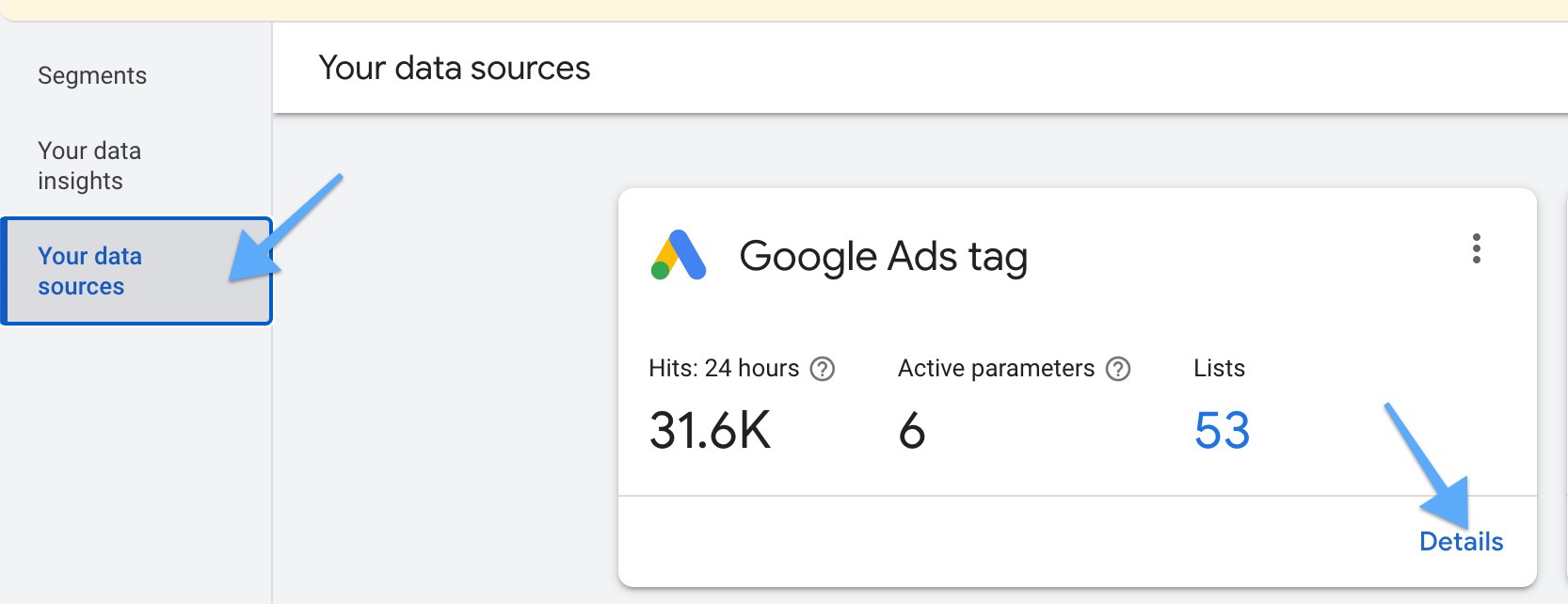 Your Data Sources - Google Ads
