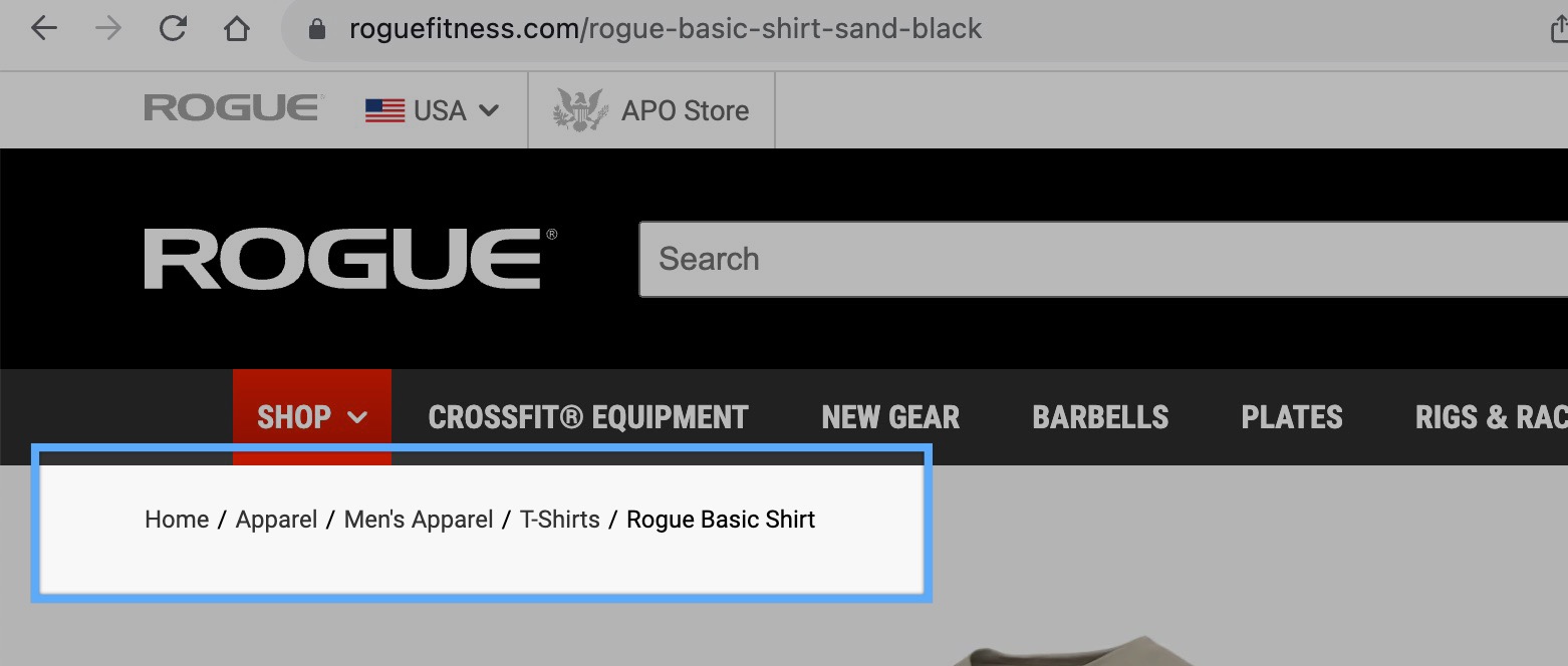 Breadcrumbs problem in Shopify product pages