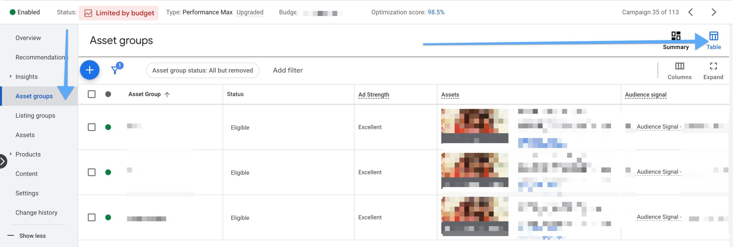 Google Ads - Asset Groups