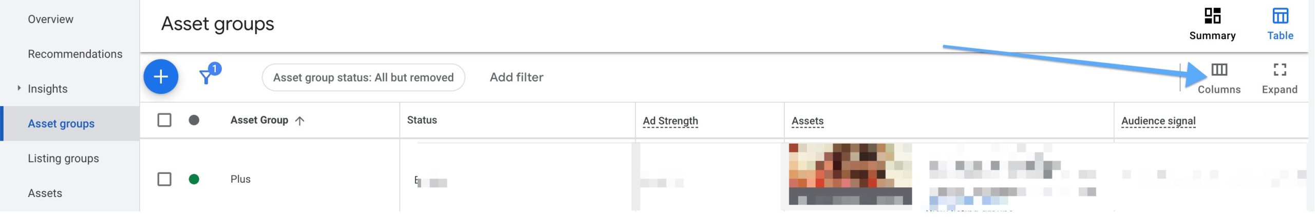 Customizing Asset Groups Reports - Google Ads