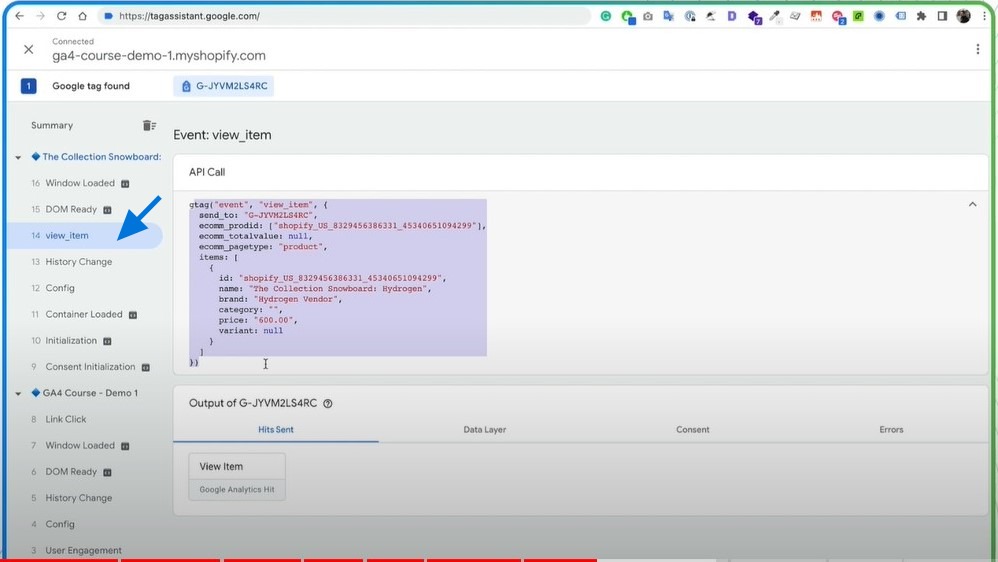 Shopify GA4 Debug - Analytics Debugger Product Level Data
