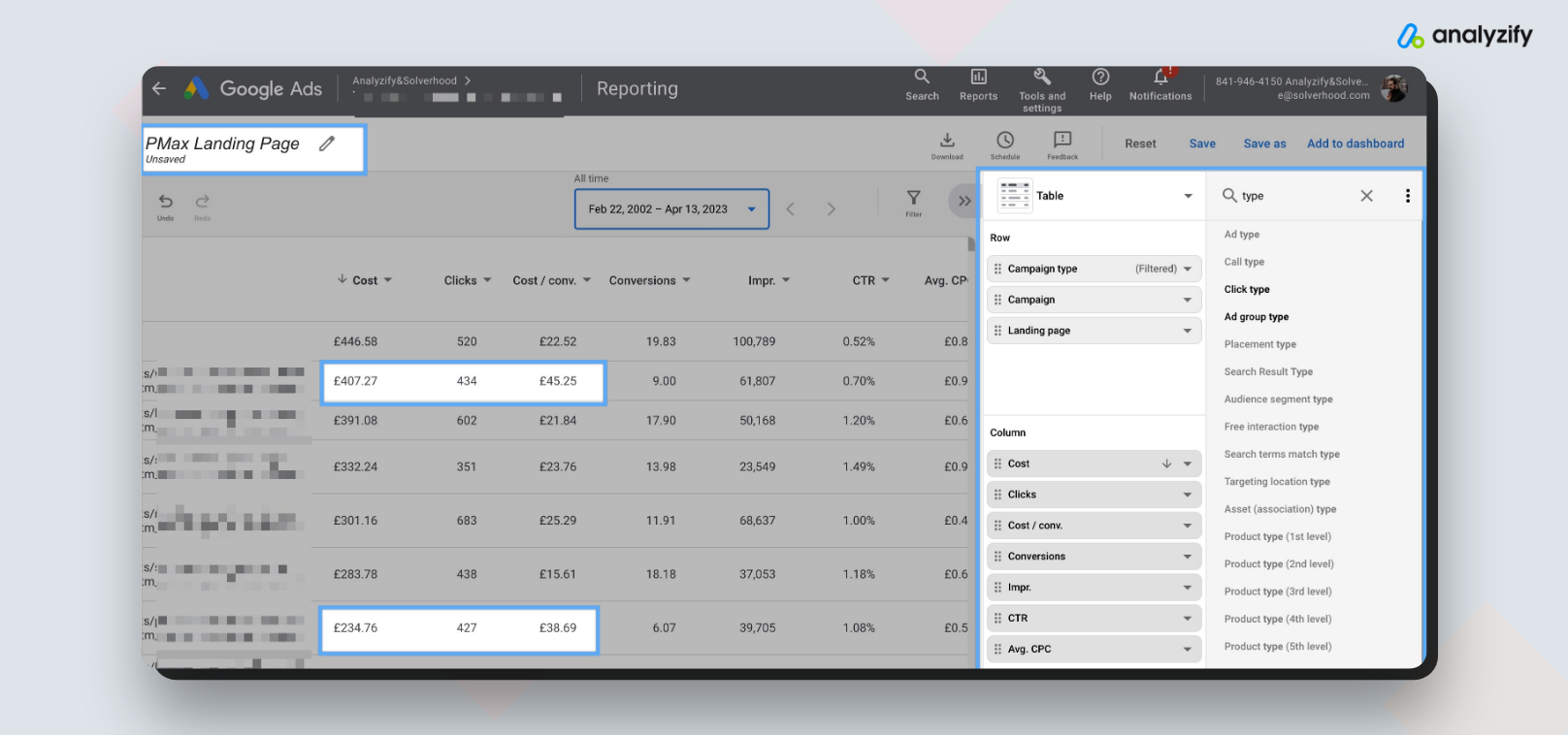Google Ads PMax - Bad performing landing pages