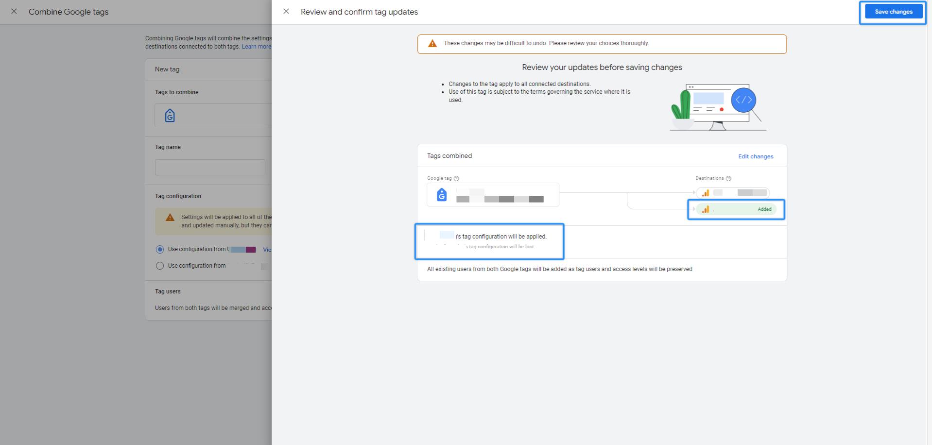 Review and Combine Tag Updates