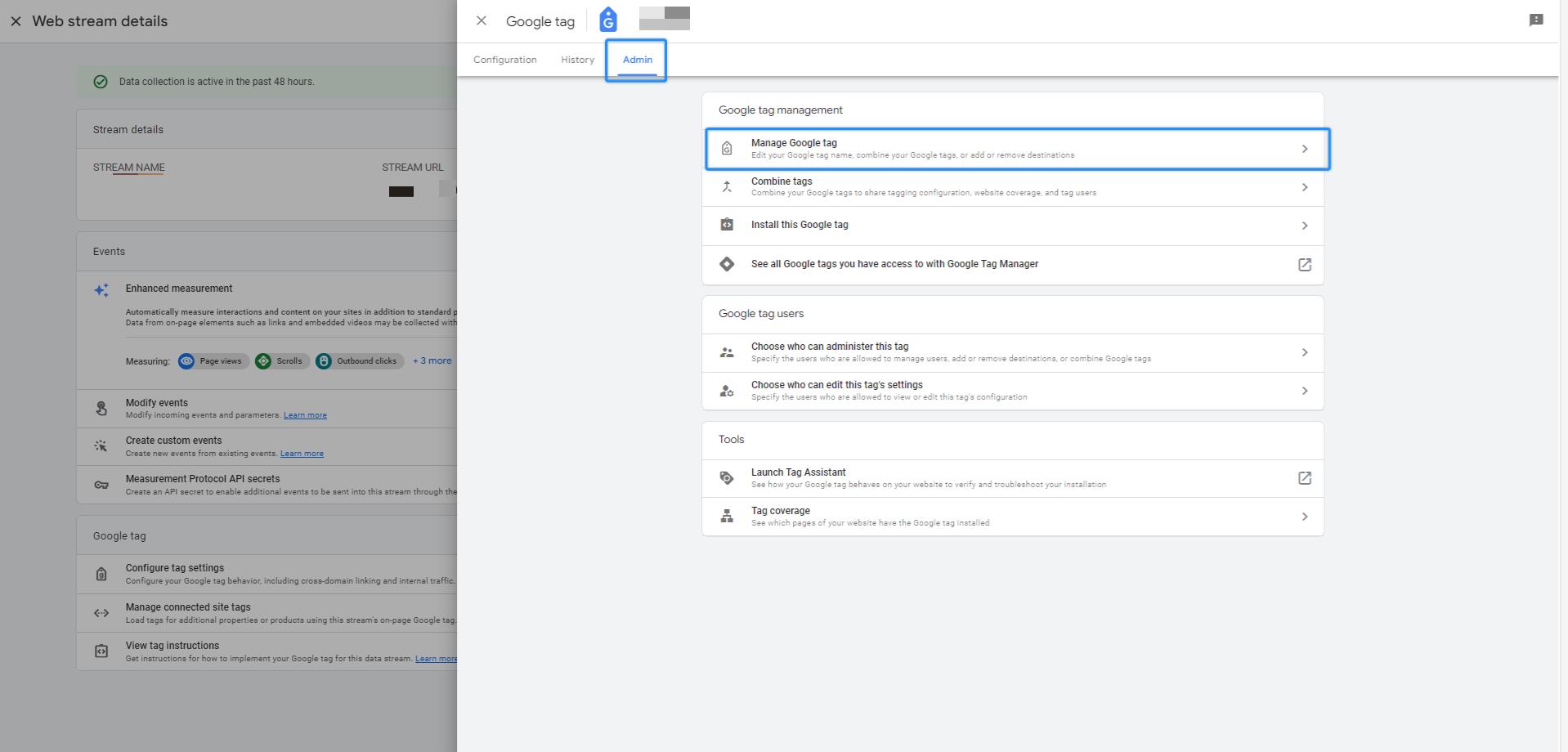 Manage Google Tag