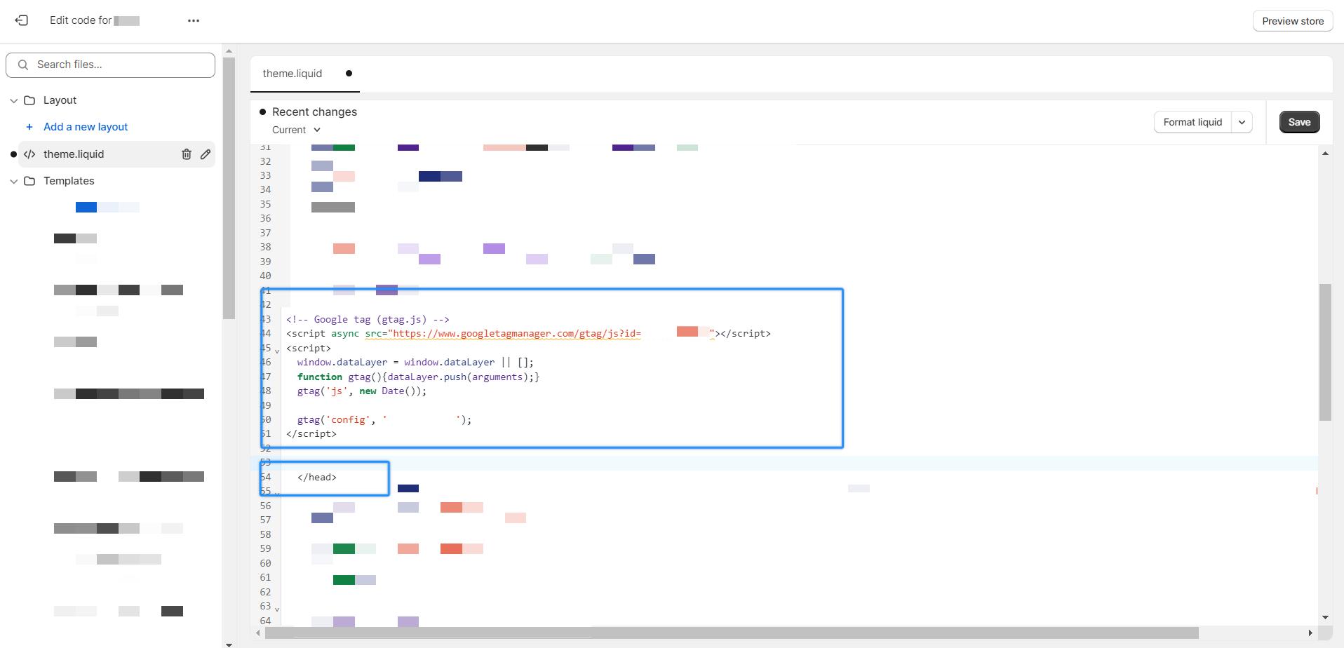 Editing Theme.liquid - Shopify