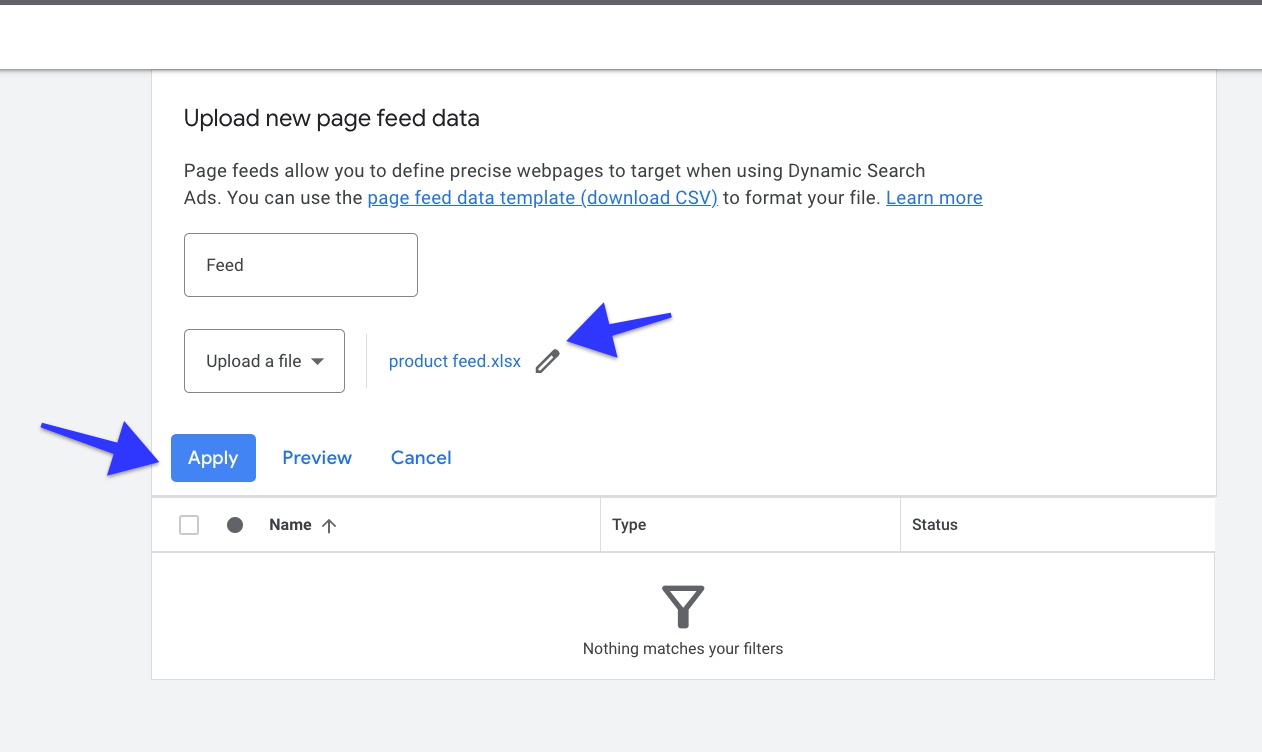 How To Create Dynamic Search Ads (DSAs) Page Feeds?