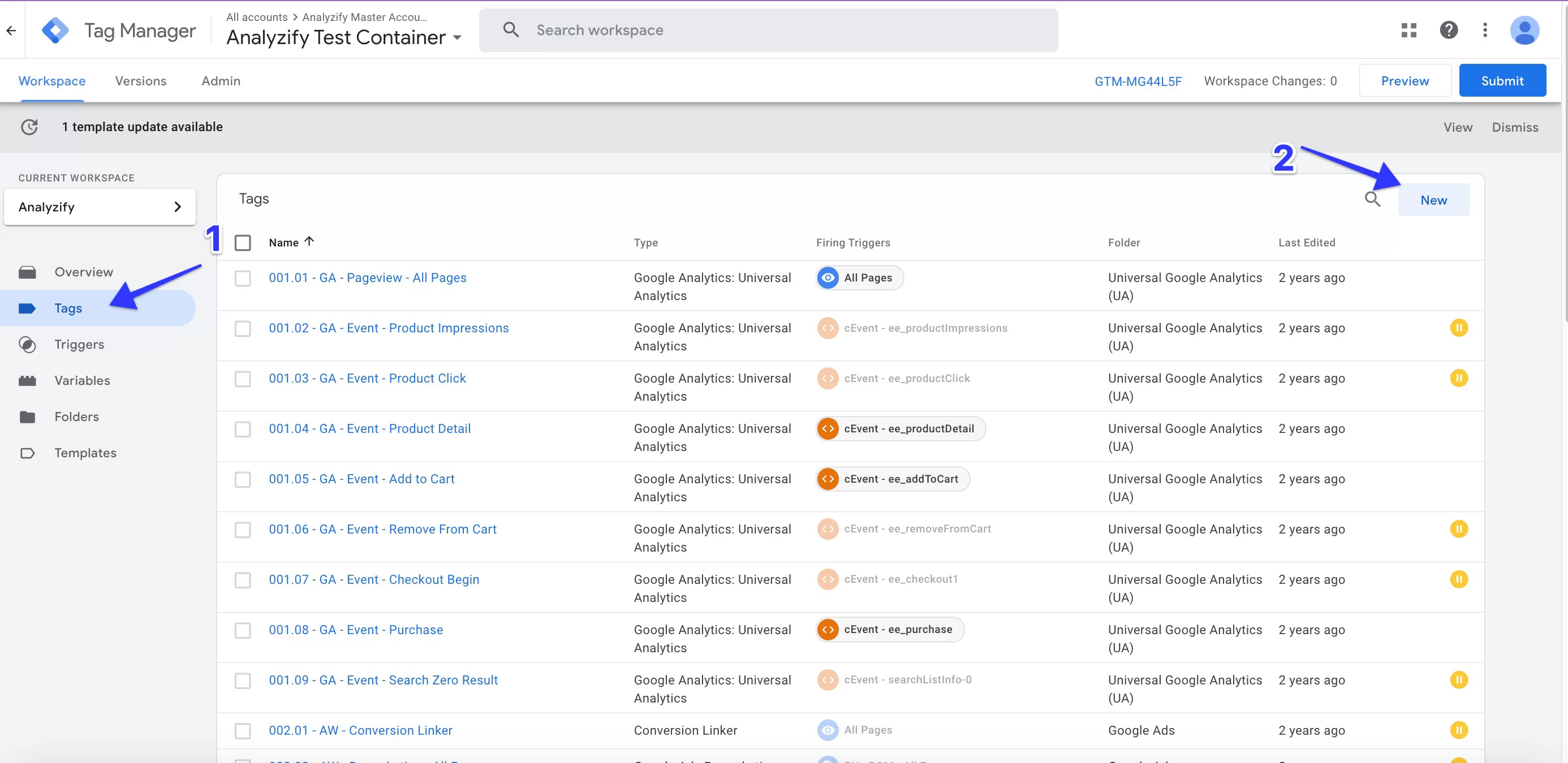 Google Tag Manager - Tags