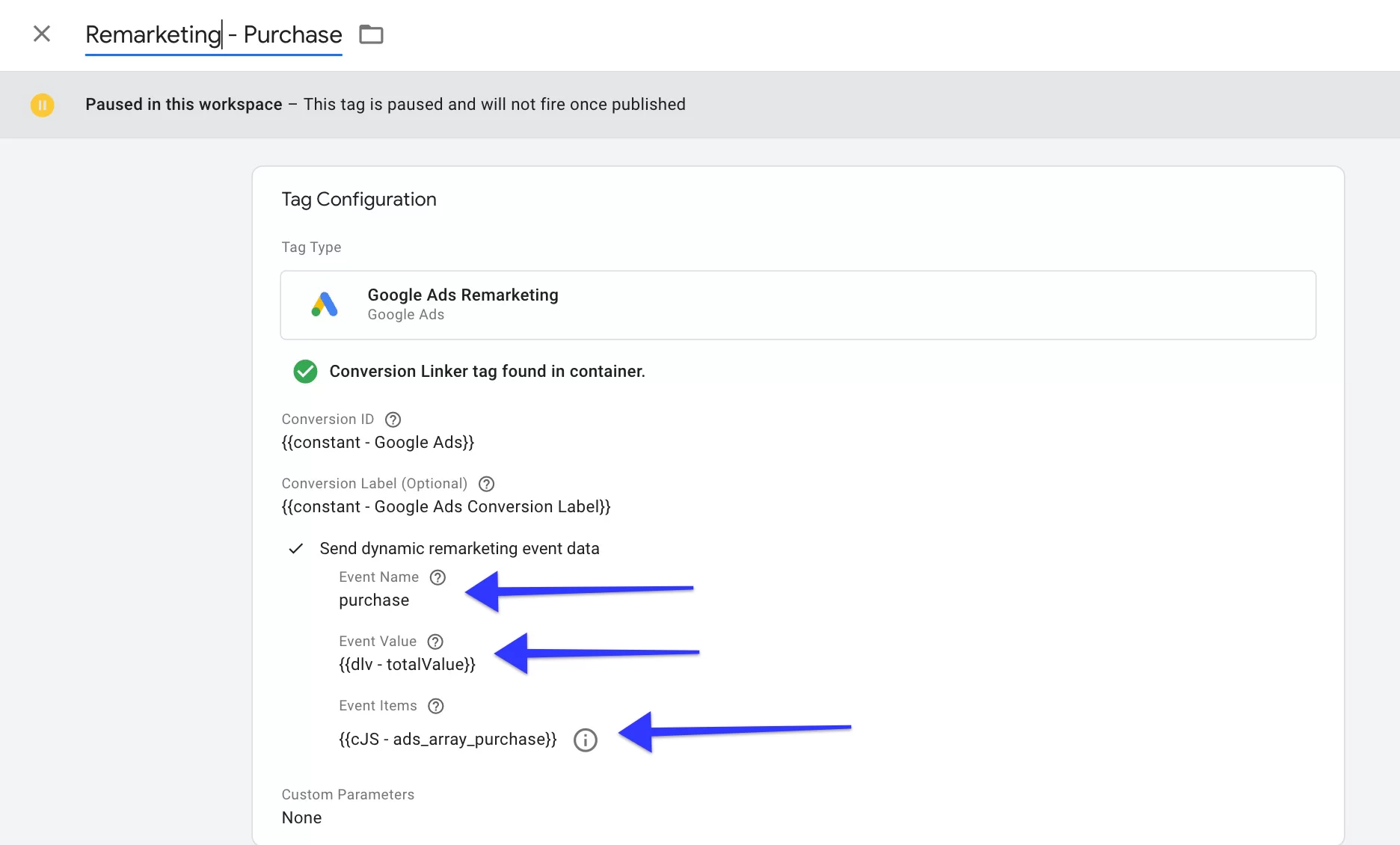 GTM - Event Parameters