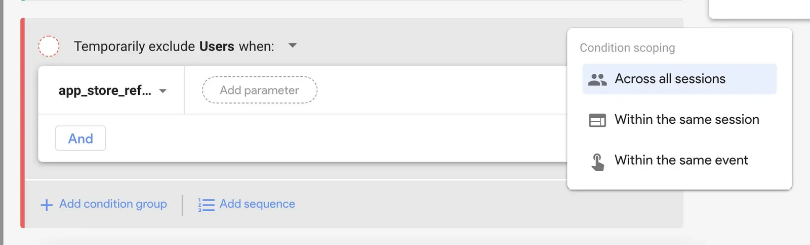 Audiences & Segment Exclude Options