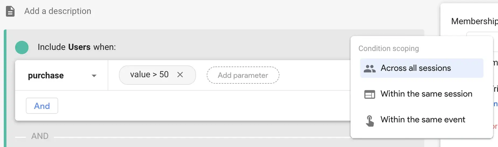 Event condition scoping - Google Analytics 4