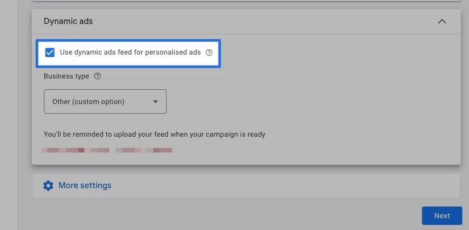 dynamic ads feed for personalized ads in google ads