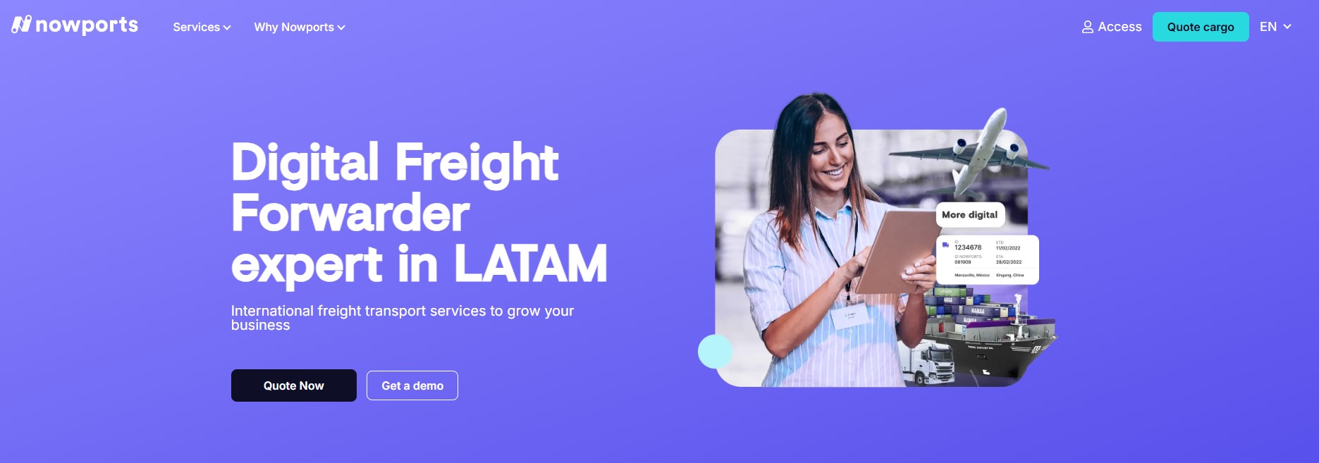 Nowports shipping company in latin america