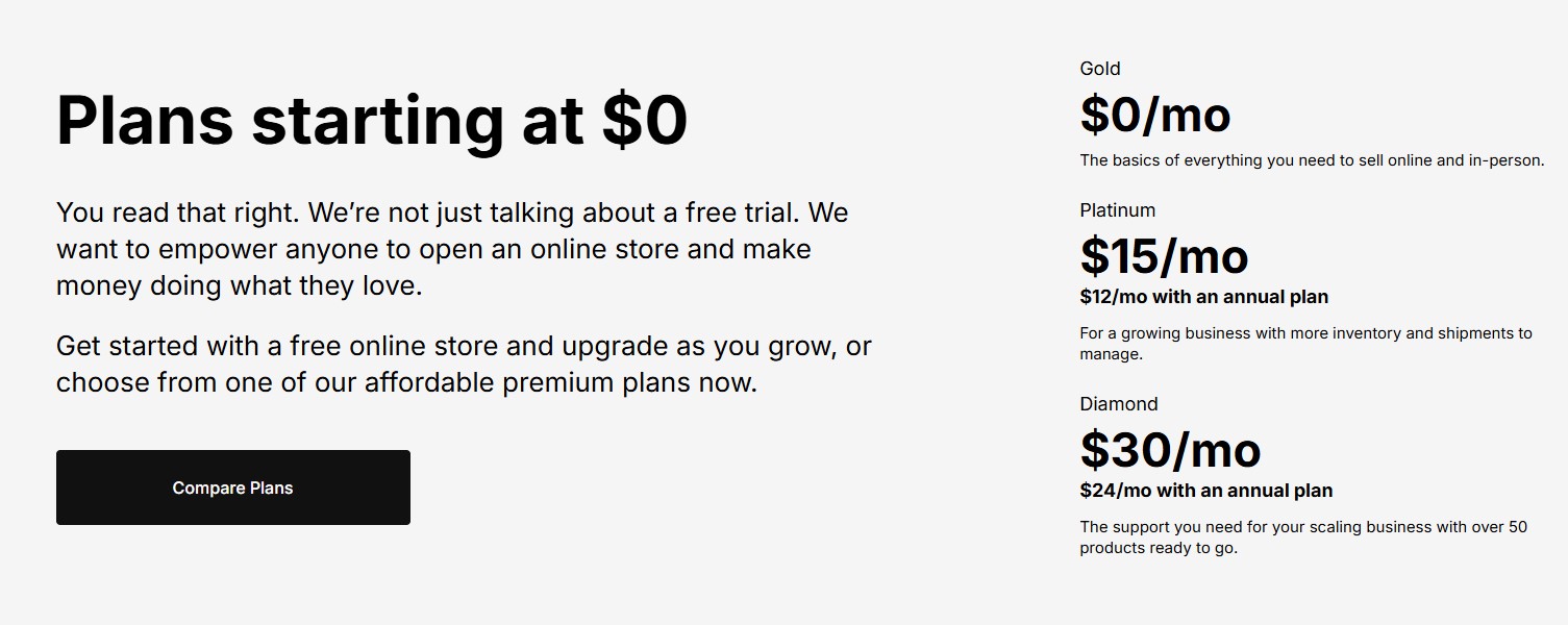 Big Cartel Pricing