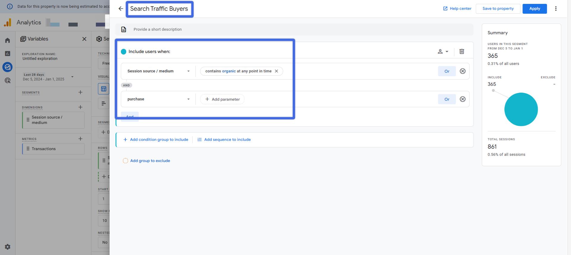 segments-in-ga4-Search-Traffic-Buyers