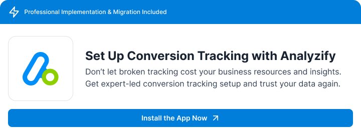 conversion tracking with analyzify