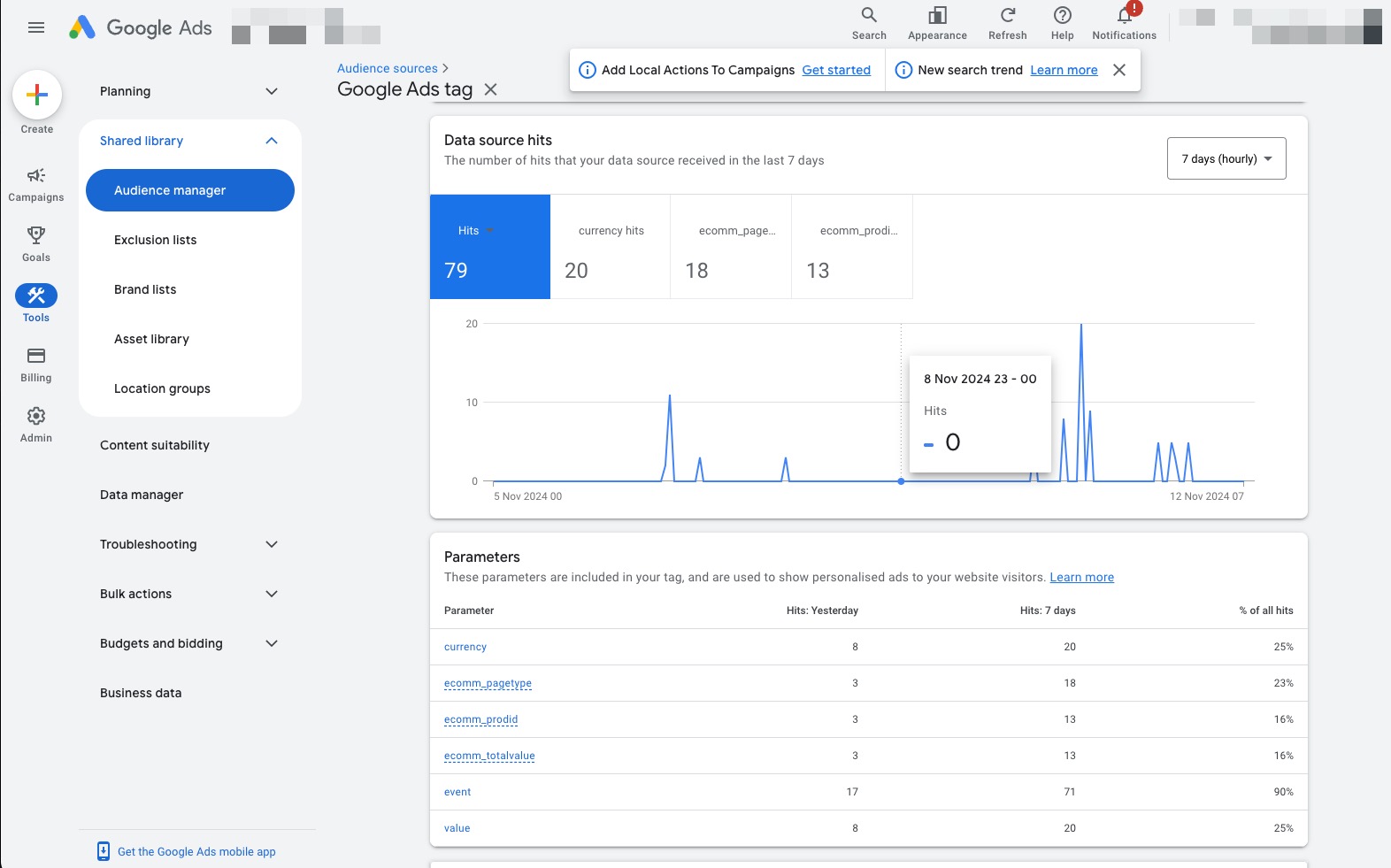 google ads tag - google ads tracking problems