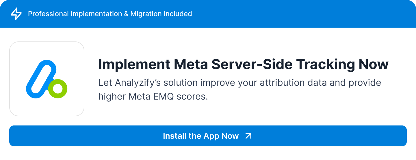 Meta (facebook) server-side tracking for Shopify