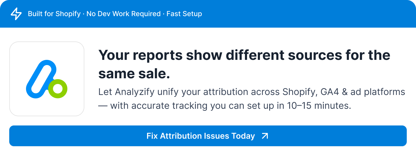 Fix your Shopify data and make confident decisions with Analyzify