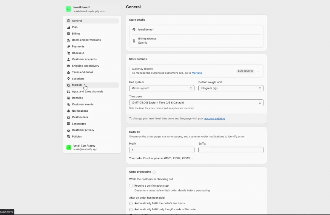 Language redirection in Shopify Markets