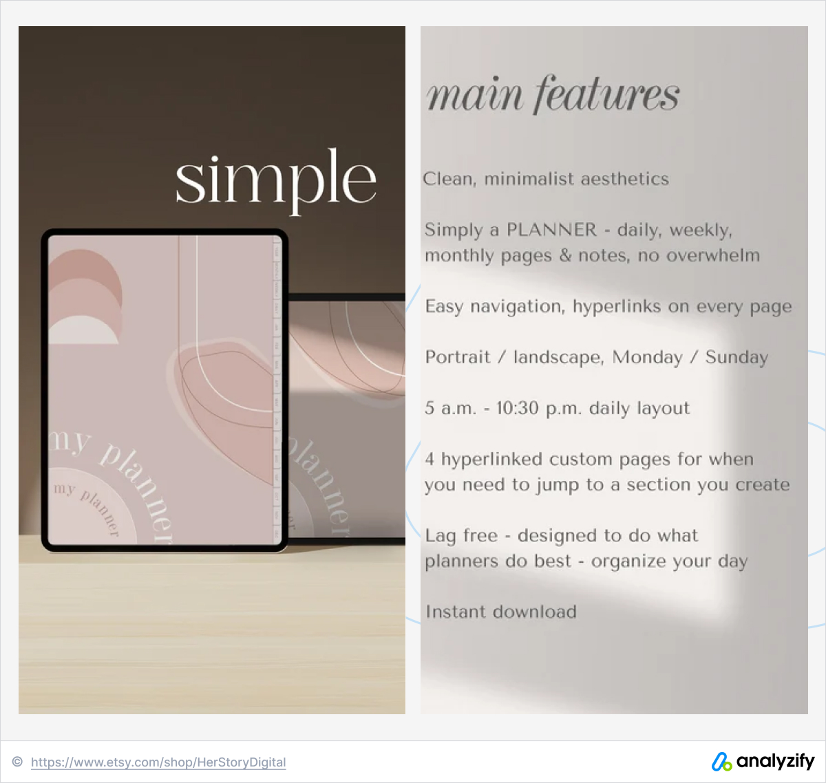 Etsy Digital Products Undated Planners