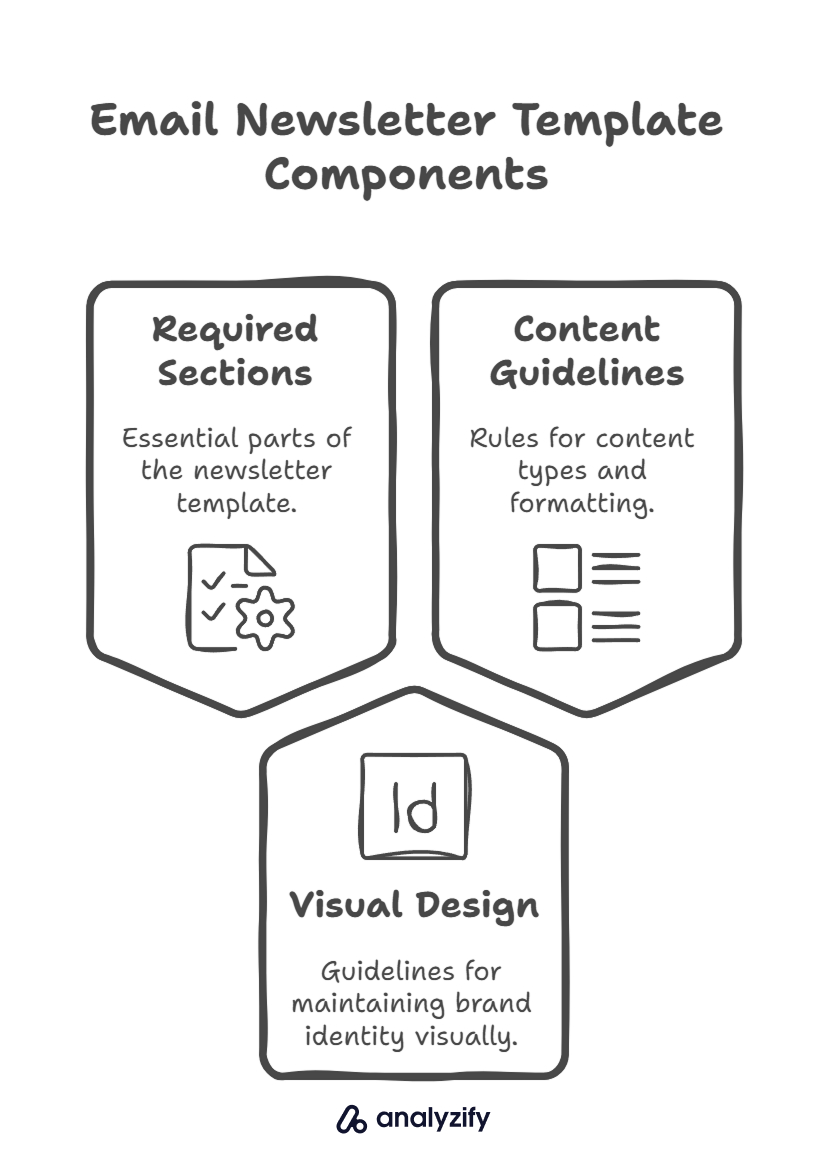 Email Newsletter Template Components Marketing Documents