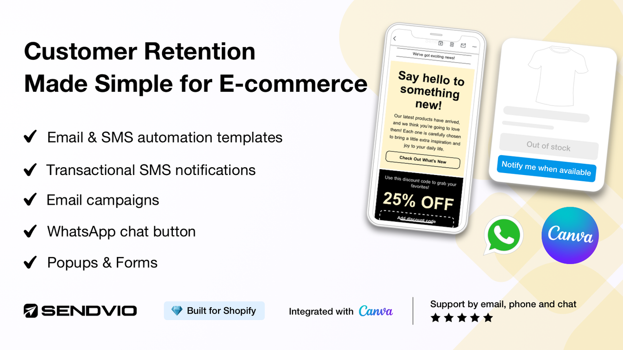 Shopify Apps Sendvio