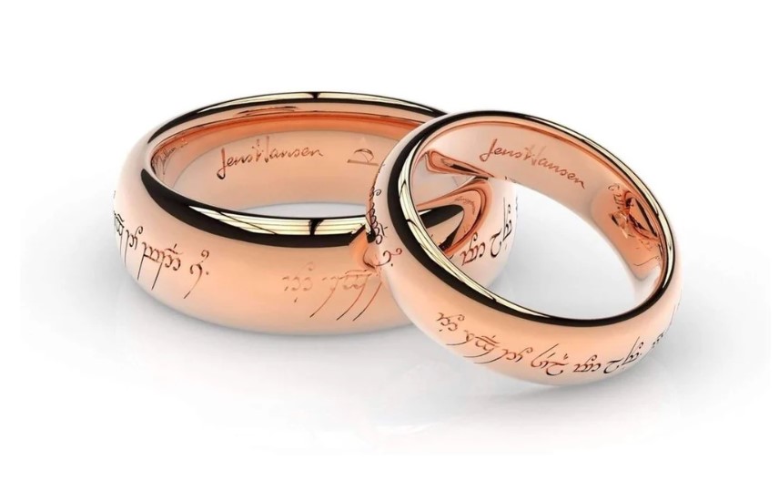 Jens Hensen Elvish LOTR Wedding Ring - LOTR Gift